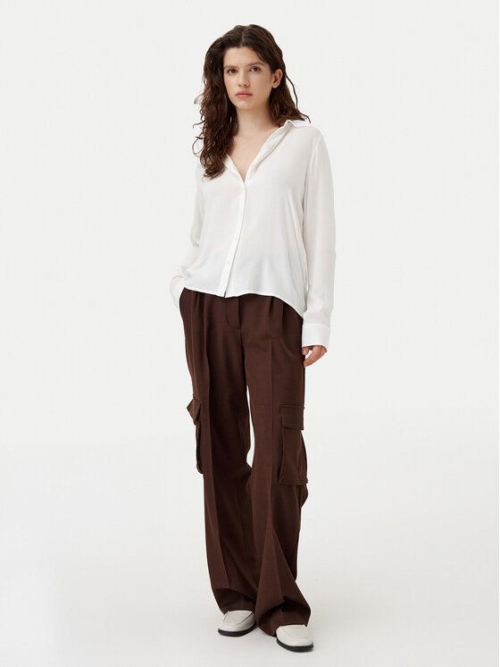 Vila Vila Hemd Rosa 14102674 Weiß Regular Fit