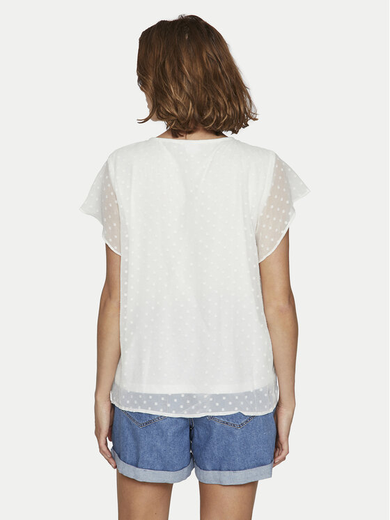 Vila Vila Bluse Edee 14100340 Weiß Regular Fit