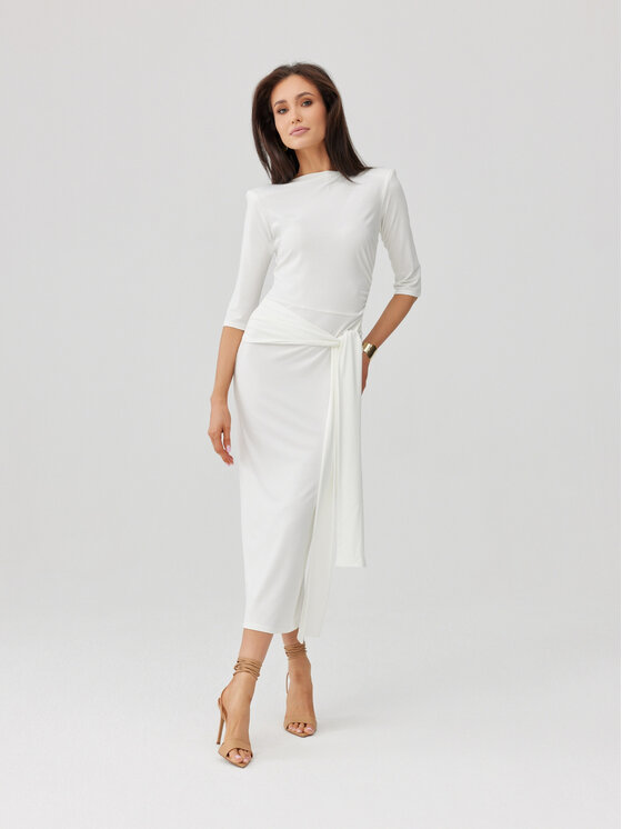 Roco Fashion Roco Fashion Každodenné šaty Lidiana Écru Slim Fit