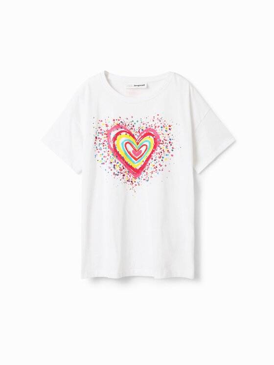 Desigual Tričko 23SGTK20 Biela Regular Fit