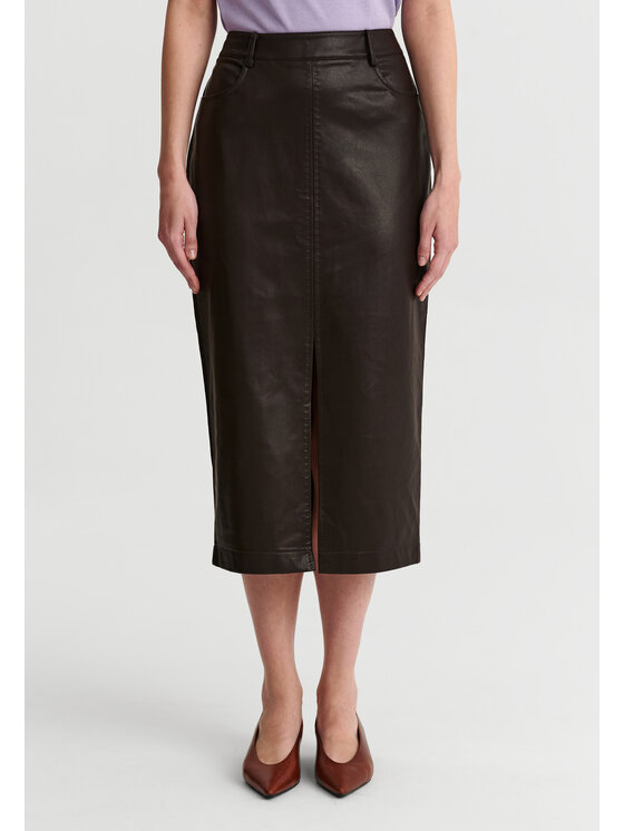 TATUUM TATUUM Midi sukňa MATAGI Hnedá Flare Fit