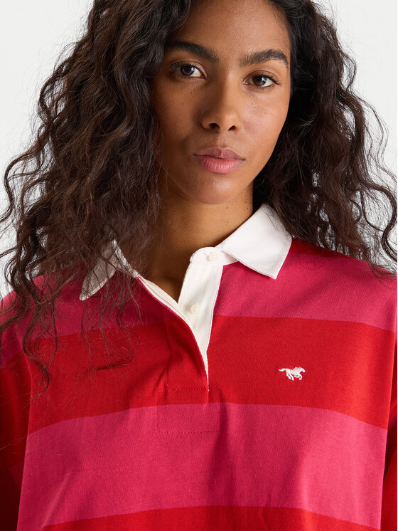 Mustang Mustang Поло Anna 1016773 Червоний Relaxed Fit