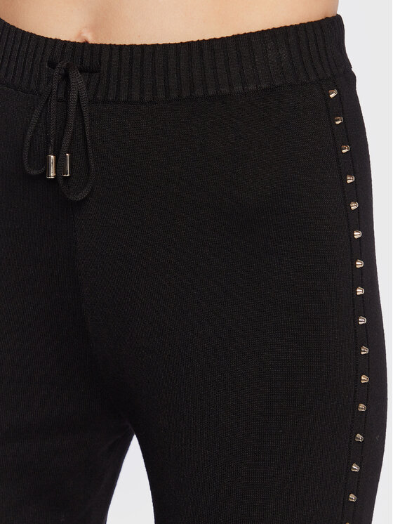 Pantaloni in maglia TA3058 MS49I Nero Regular Fit