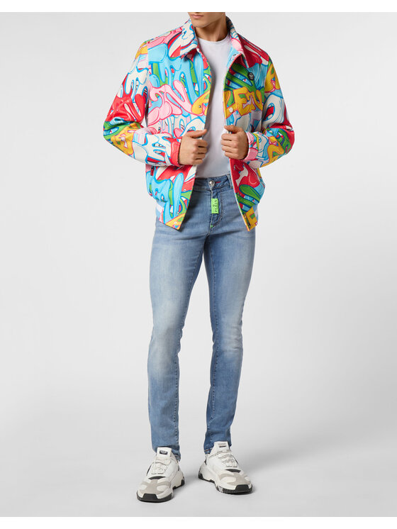 PHILIPP PLEIN PHILIPP PLEIN Kurtka bomber 15193 Kolorowy Regular Fit