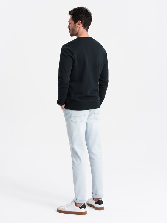 Ombre Ombre Mikina OM-SSBN-0159 Černá Regular Fit