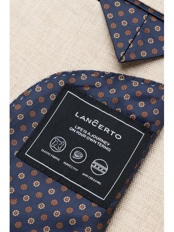 Lancerto Lancerto Marynarka Vigoleno MA131126000002 Beżowy Regular Fit