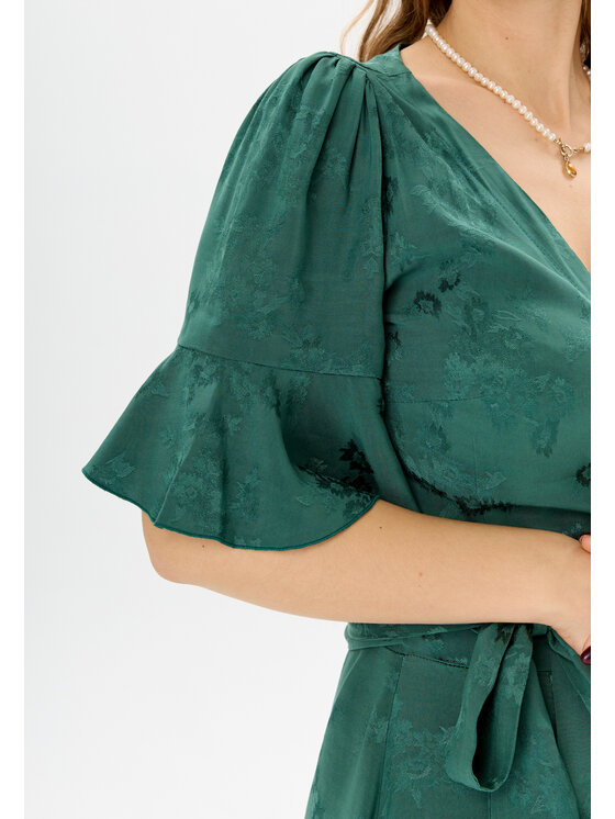 Mirons Mirons Sukienka koktajlowa print Zielony ciemny Feminine Fit