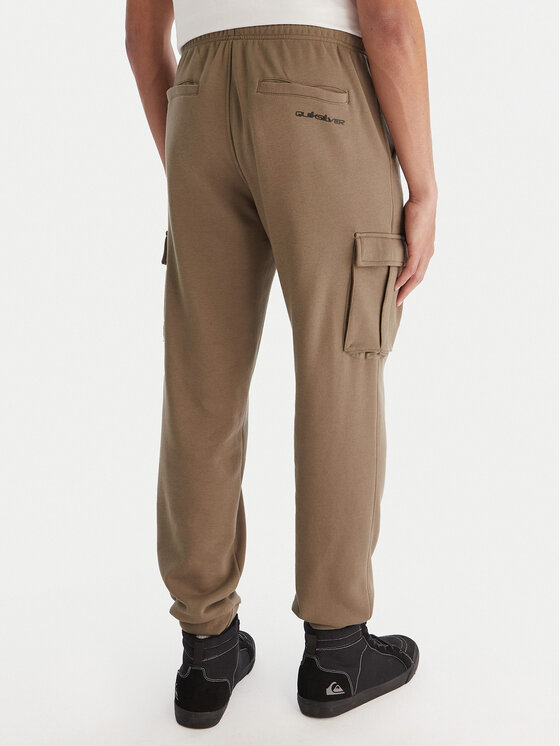 Quiksilver Quiksilver Spodnji del trenirke Cargo Fleece EQYFB03401 Khaki Regular Fit