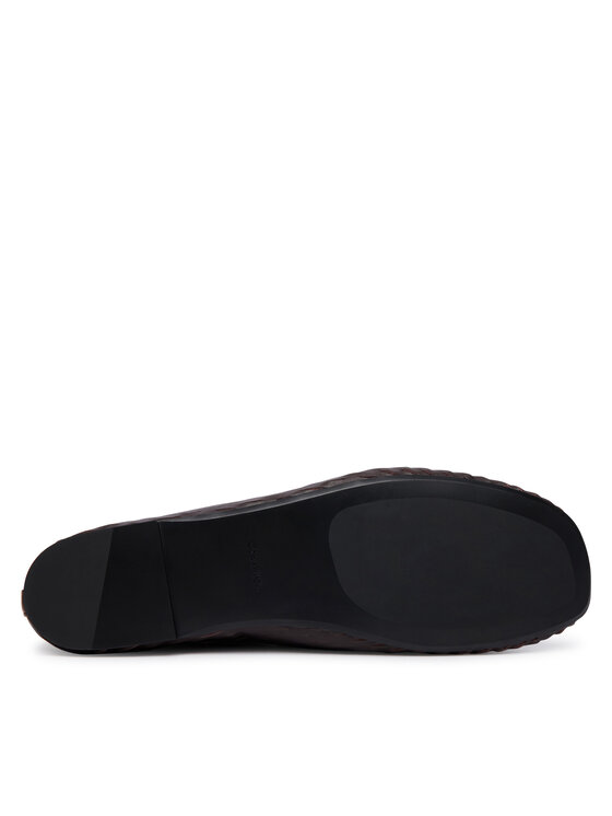 Calvin Klein Calvin Klein Ballerinas Oblique Ballerina Cut Lth HW0HW03033 Dunkelrot