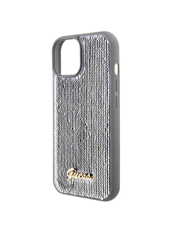 Guess Guess Etui na telefon iPhone 15 Srebrny