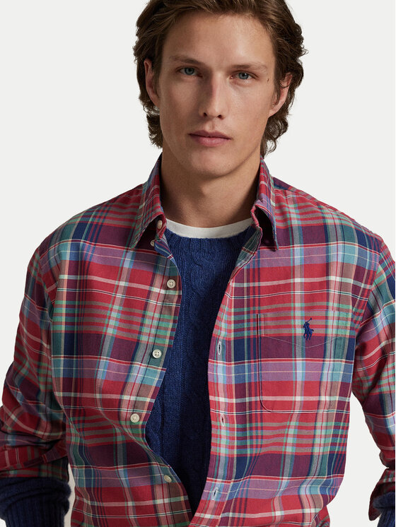 Polo Ralph Lauren Polo Ralph Lauren Srajca 710P00629002 Rdeča Custom Fit