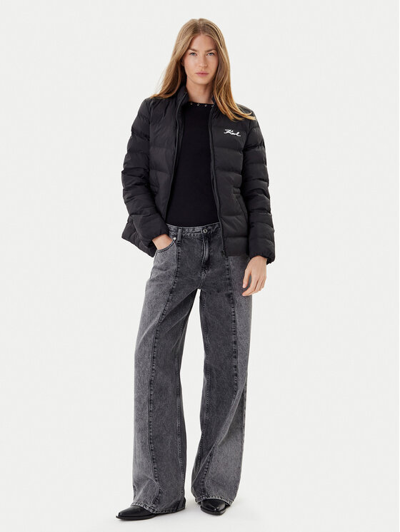 KARL LAGERFELD KARL LAGERFELD Kevad-sügis jope A1W15049 Must Regular Fit