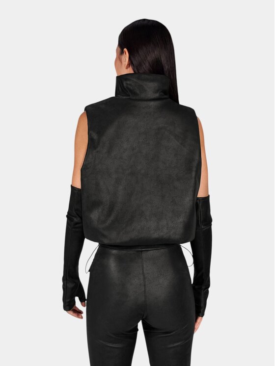 MADE BY SOCIETY MADE BY SOCIETY Kurtka anorak NOIR LINE Vest - V27939 Czarny Basic Fit