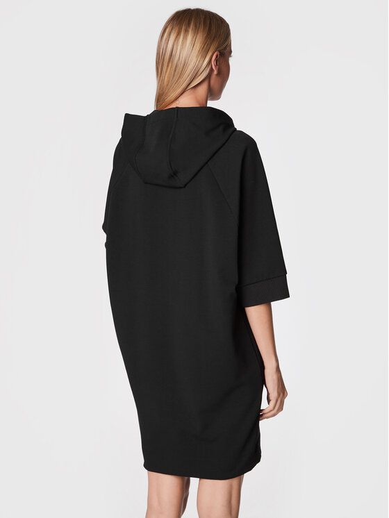 Sisley Sisley Sukienka dzianinowa 4IPRLV01T Czarny Regular Fit