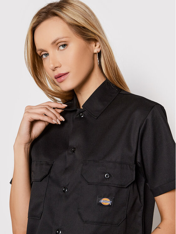 Dickies Dickies Košile Work DK0A4XKDBLK Černá Relaxed Fit