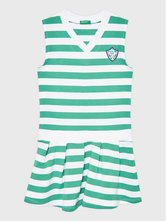 United Colors Of Benetton Rochie de vară 38PMCV00A Verde Regular Fit