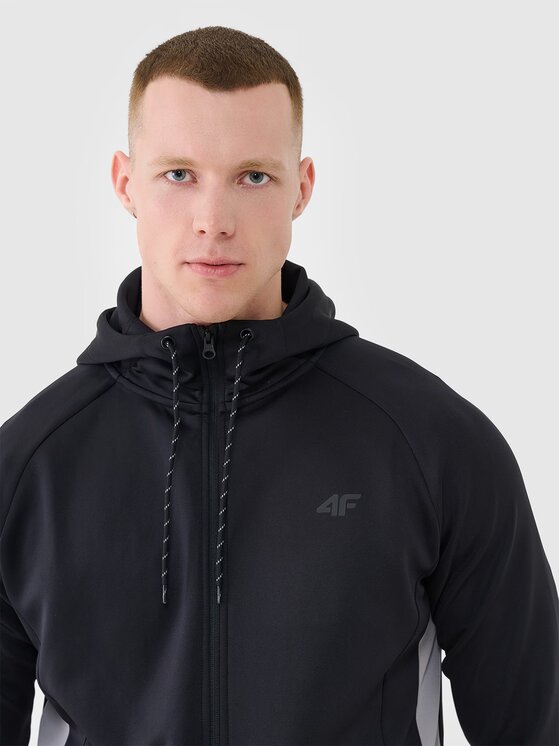 4F 4F Felpa tecnica 4FWSS25TFSWM513-20S Nero Regular Fit