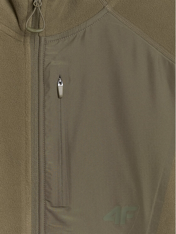 4F 4F Bluza techniczna HALNY Khaki Regular Fit