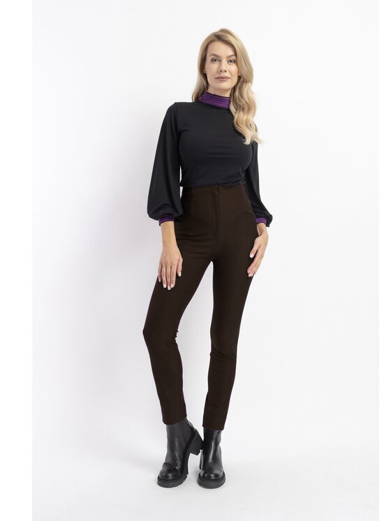 CLICK CLICK Παντελόνι υφασμάτινο Spodnie Olek Brown Καφέ Standard Fit