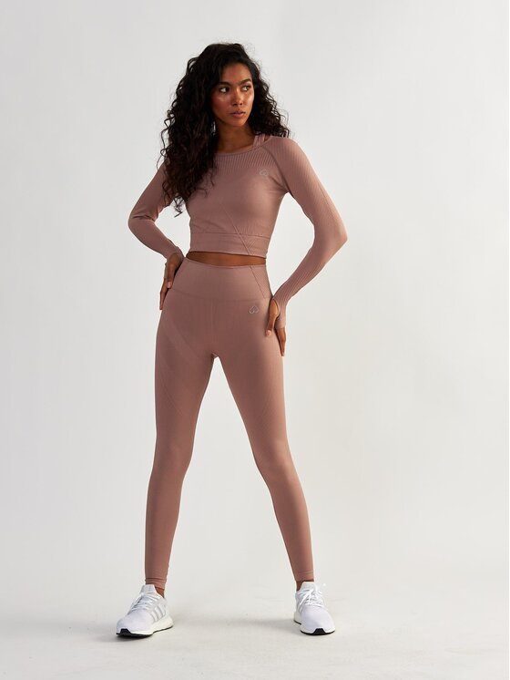 BeShaped BeShaped Longsleeve Sportowy Femme Force Bezszwowy Różowy Shaping Fit
