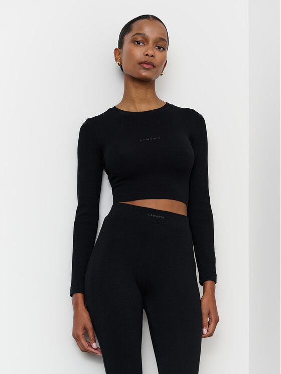 La Mania La Mania Longsleeve RUTH Nero Classic Fit