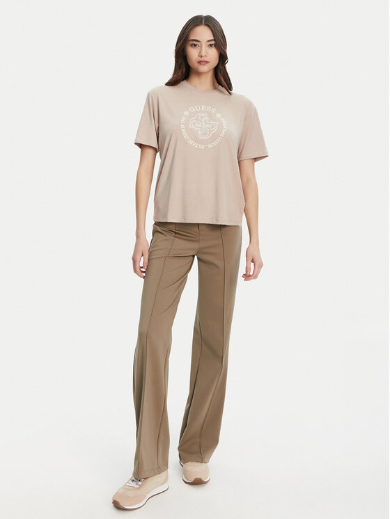 Guess Guess Тишърт V5YI05 KCOA2 Бежов Regular Fit