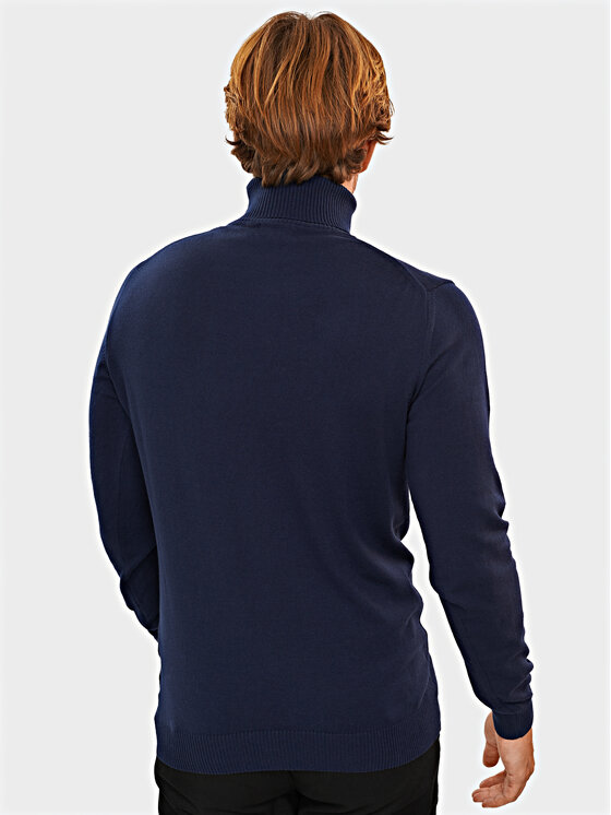 Evenemen Evenemen Sweter Golf Granatowy Slim Fit