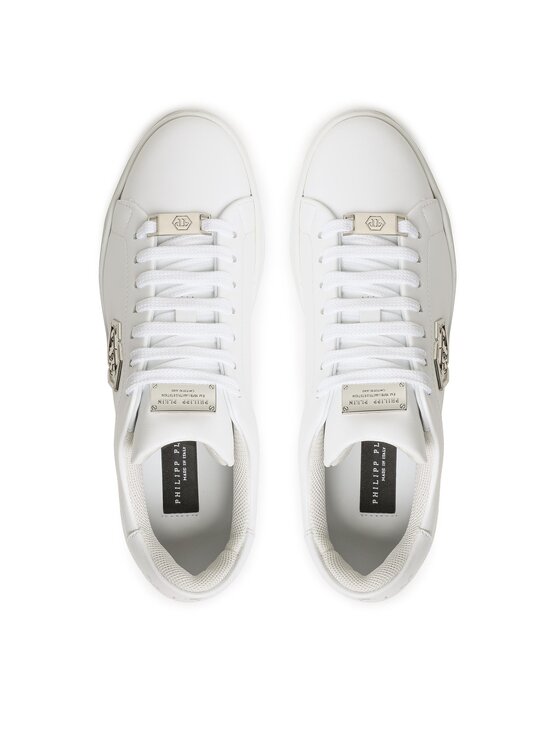 PHILIPP PLEIN PHILIPP PLEIN Tossud Leather Lo-Top Sneaker FABS USC0379 PLE075N Valge