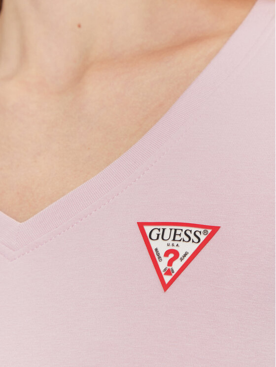 Guess Guess Tričko W2YI45 J1314 Ružová Slim Fit