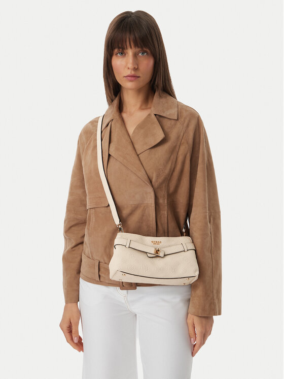 Guess Guess Torebka Ella Logo Mini HWPD97 46730 Beżowy jasny
