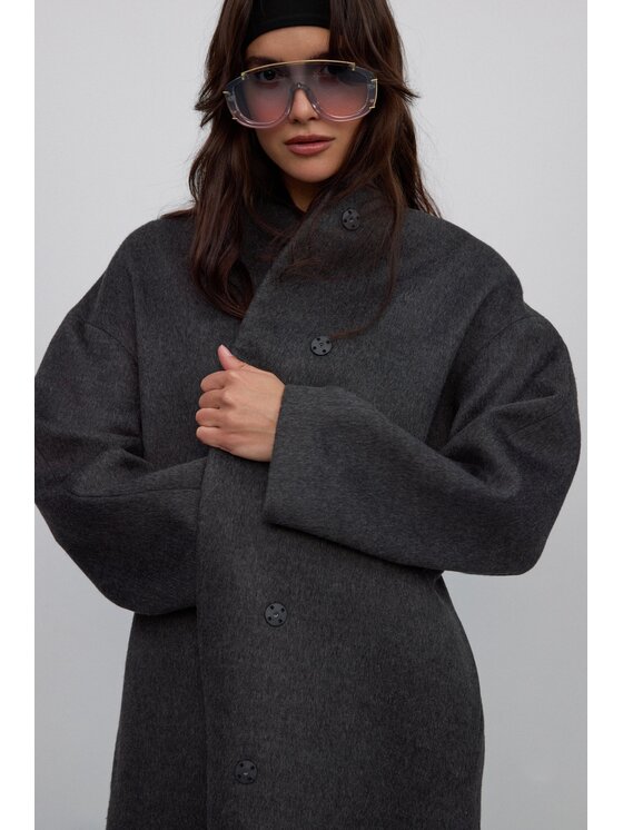 Estro Estro Cappotto ER00117913 Grigio Loose Fit