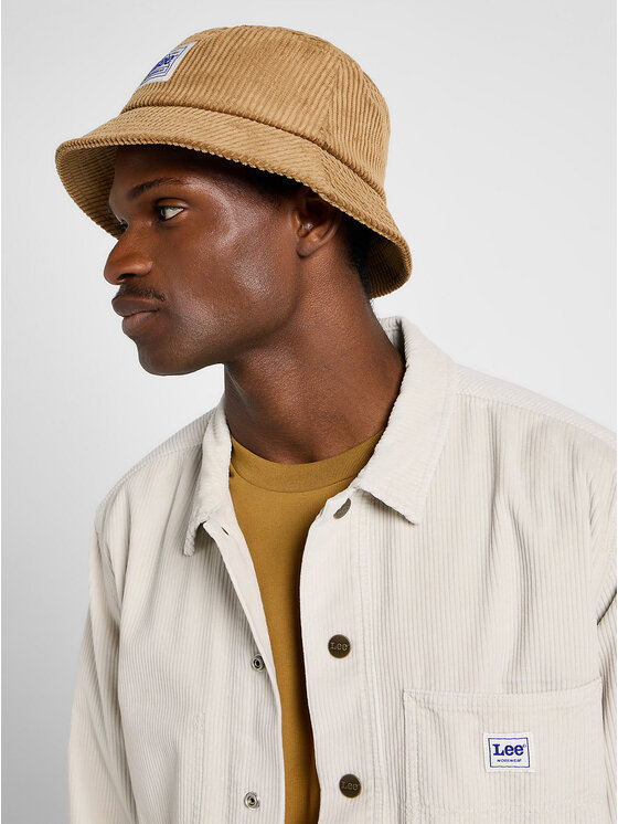 Lee Lee Czapka CORD WW BUCKET HAT Brązowy