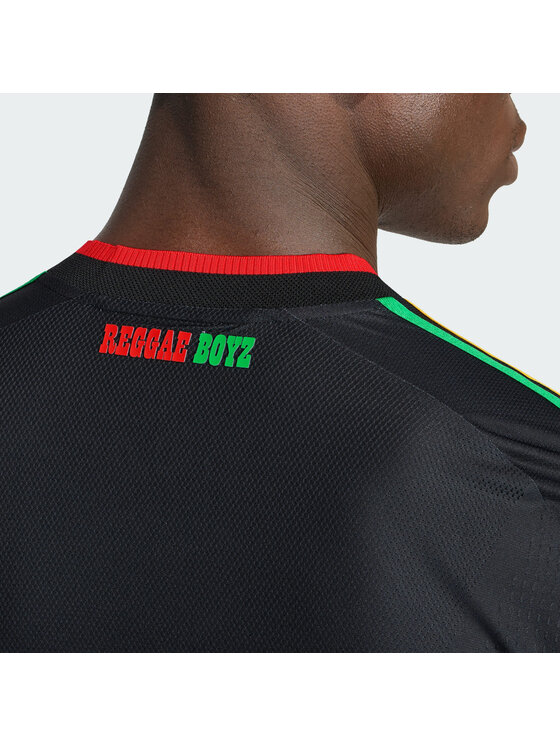 adidas adidas Koszulka techniczna Jamaica 26 x Bob Marley Away Authentic Jersey Czarny Slim Fit