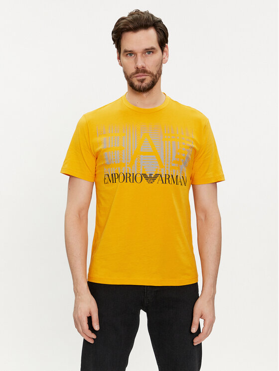 EA7 Emporio Armani Tricou 3DPT44 PJ02Z 1680 Portocaliu Regular Fit