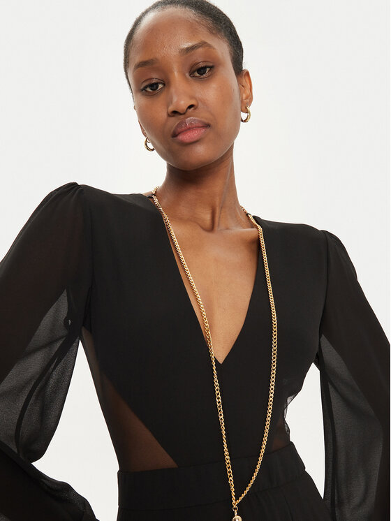 Fracomina Fracomina Večerné šaty FQ24WD3013W41201 Čierna Regular Fit