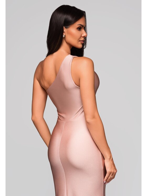 Ombre Ombre Sukienka wieczorowa LA-OM-DLR222 Różowy Regular Fit