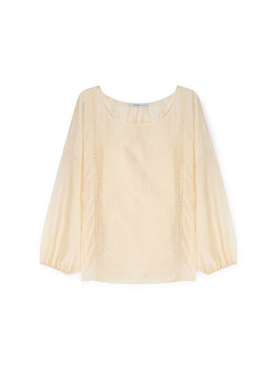 Motivi Motivi Blusa 20006000026N011 Crema Baggy Fit