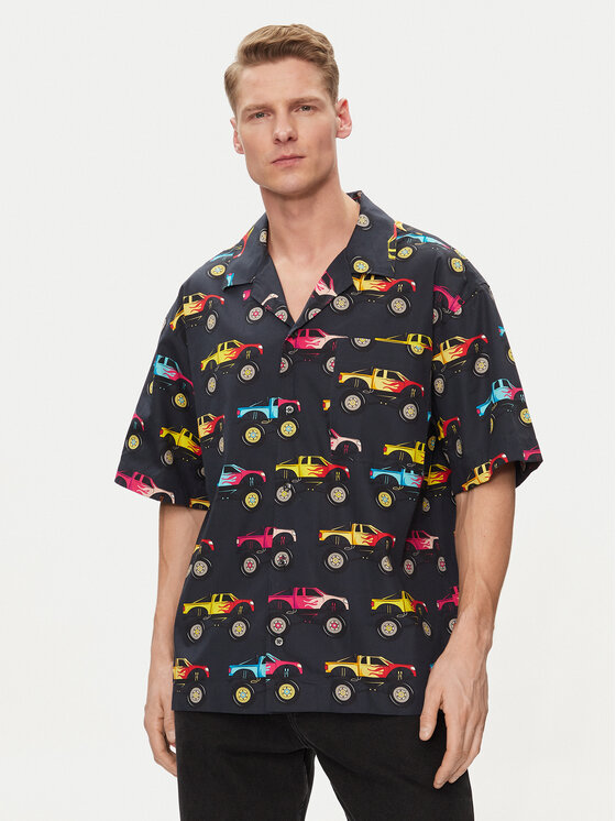 HUGO Hugo Košeľa Egeeno 50514182 Čierna Oversize