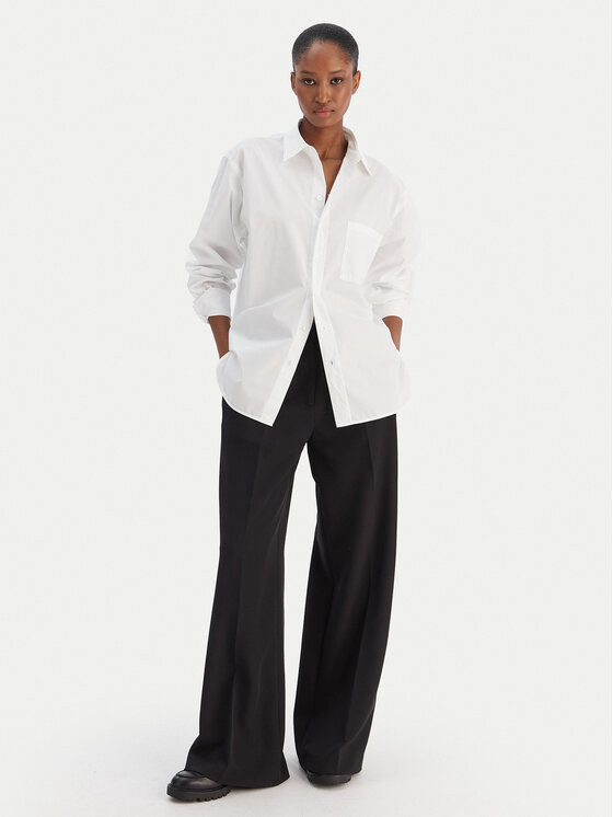 BOSS BOSS Srajca Saturday 50543800 Bela Oversize