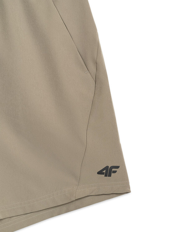 4F 4F Szorty sportowe TRAINING Khaki Regular Fit
