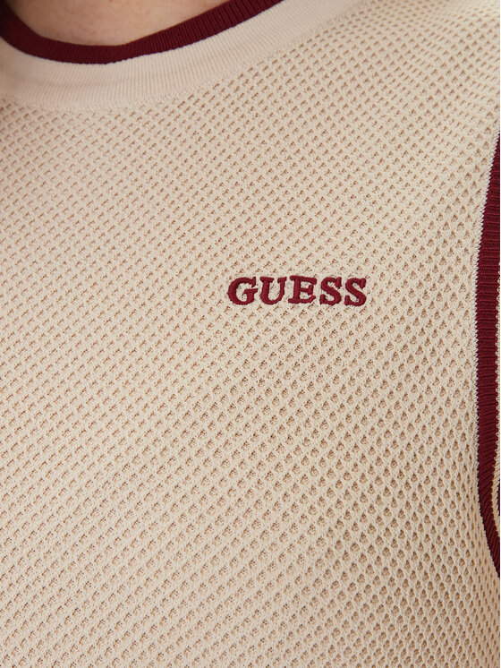 Guess Guess Sukienka dzianinowa V6GK04 Z0648 Beżowy Regular Fit