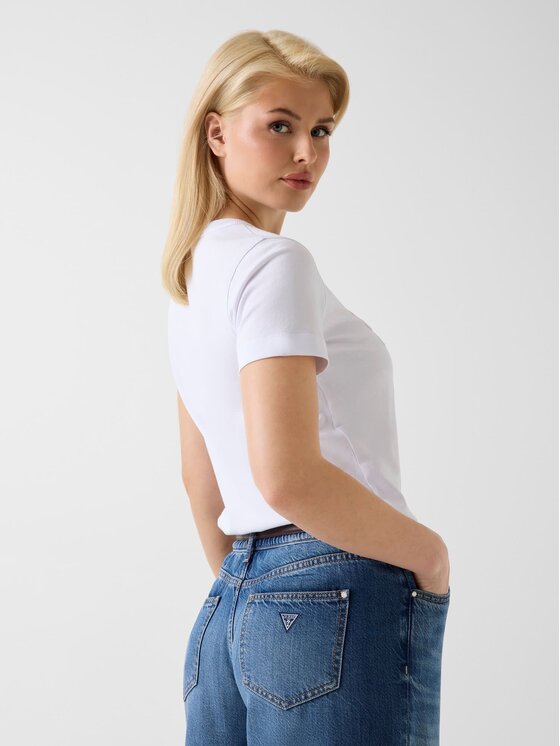 Guess Guess Marškinėliai 181234 Balta Classic Fit