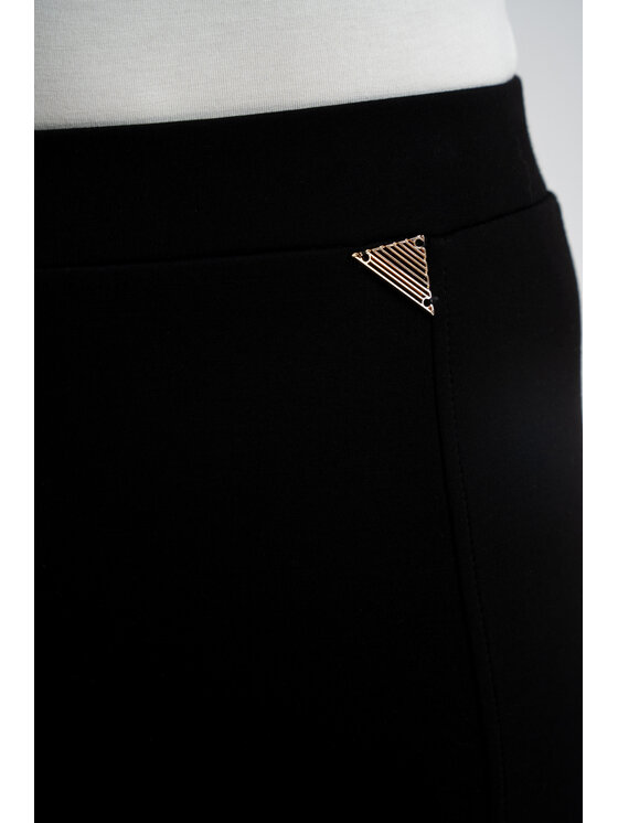 CLICK CLICK Kalhoty z materiálu 30-330 Černá Relaxed Fit