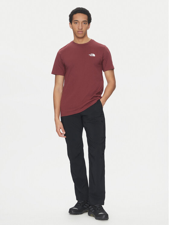 The North Face The North Face T-Shirt Simple Dome NF0A87NG Bordowy Regular Fit