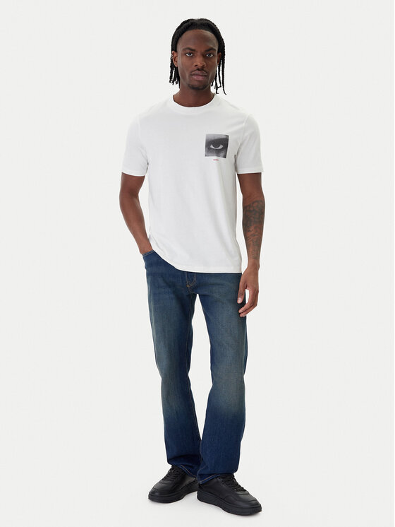 HUGO HUGO T-Shirt Deyss 50553755 Béžová Regular Fit