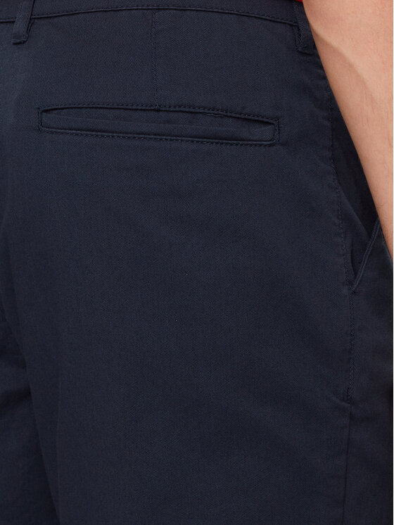 La Martina La Martina Kratke hlače iz tkanine YMB008 TW417 Mornarsko modra Slim Fit