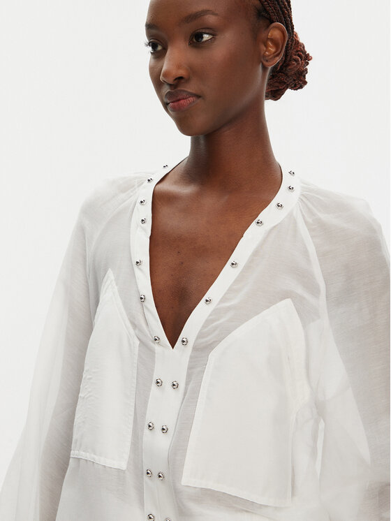 PINKO PINKO Blúz Darren 105281 A2M7 Fehér Regular Fit