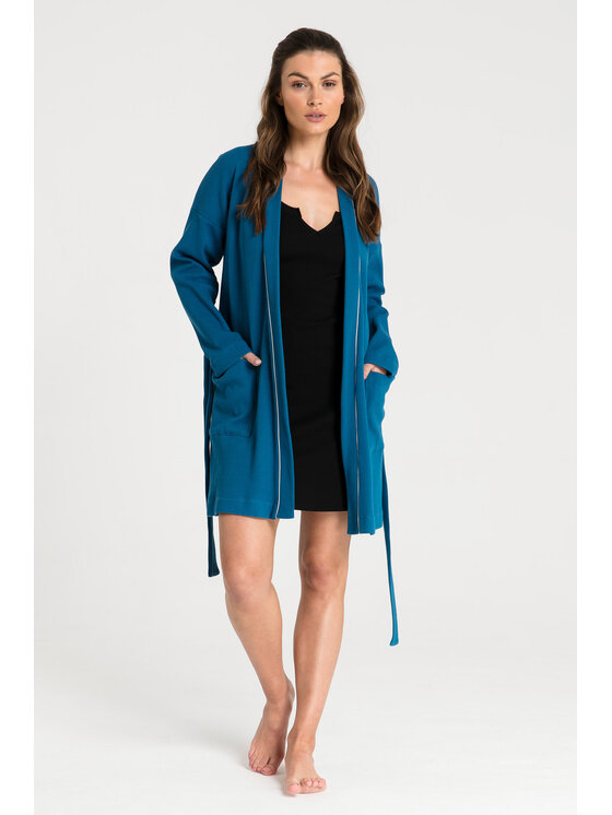 LaLupa LaLupa Szlafrok LA078 Niebieski Comfortable Fit