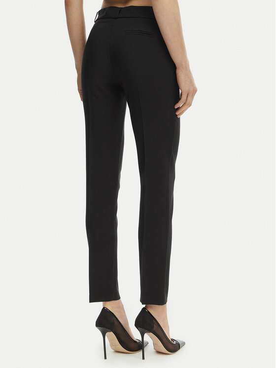 Rinascimento Rinascimento Текстилни панталони CFC0128638003 Черен Slim Fit