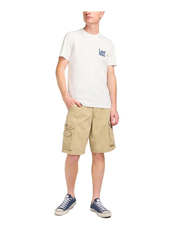 Lee Lee Szorty materiałowe 112145580 Khaki Regular Fit